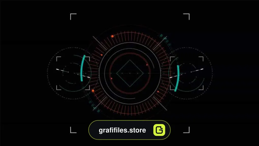 دانلود فوتیج صفحه نمایش Round HUD Lock-In Target Element