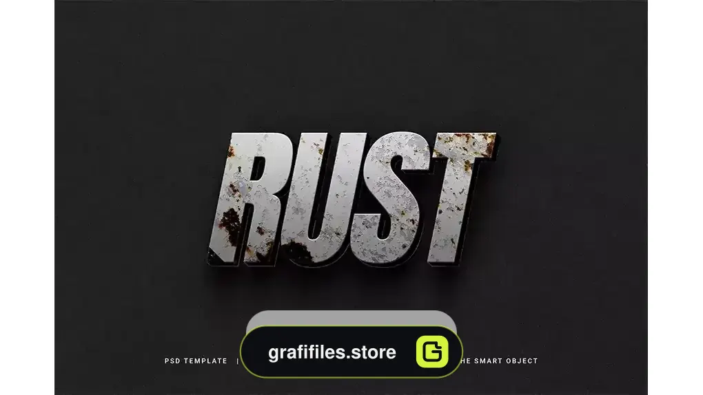دانلود افکت متن زنگ زده Rust text effect