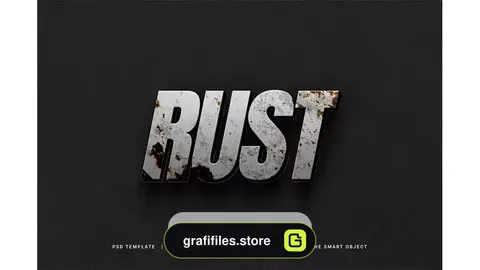 دانلود افکت متن زنگ زده Rust text effect