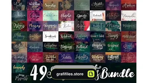 دانلود فونت انگلیسی Script Fonts Bundle