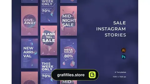 دانلود طرح لایه باز استوری اینستاگرام فروش Sale Instragram Stories