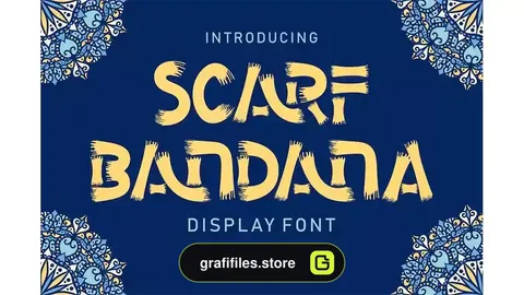 دانلود فونت انگلیسی فانتزی Scarf Bandana – Display Font