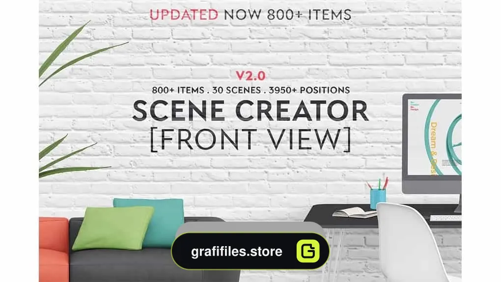 دانلود جعبه ابزار ساخت موکاپ Scene Creator Front View