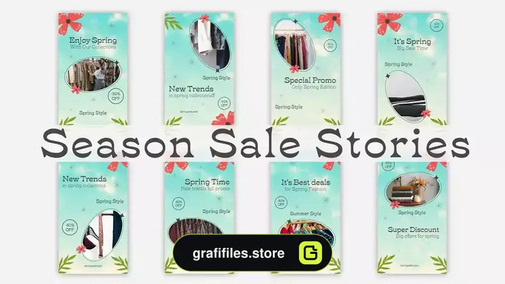 پروژه پریمیر استوری اینستاگرام حراج فصل Season Sale Stories