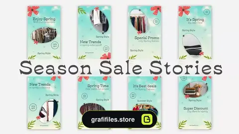 پروژه پریمیر استوری اینستاگرام حراج فصل Season Sale Stories