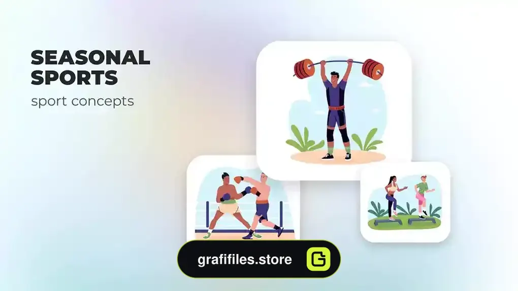 پروژه افترافکت موشن گرافیک ورزش های فصلی Seasonal Sports – Sport Concepts
