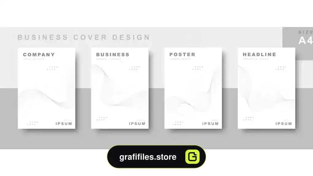 دانلود طرح وکتور کاور کسب و کار Set of business cover design