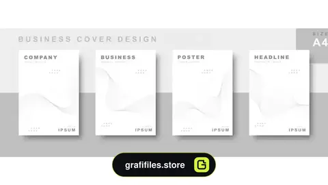 دانلود طرح وکتور کاور کسب و کار Set of business cover design