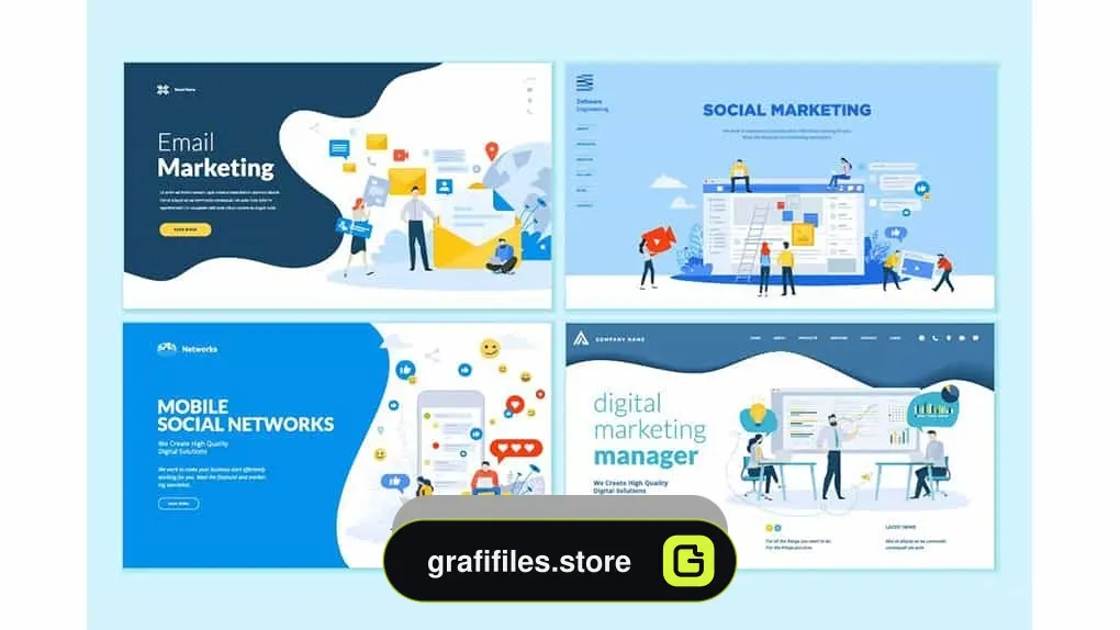 دانلود قالب طراحی وب سایت Set of Web Design Templates