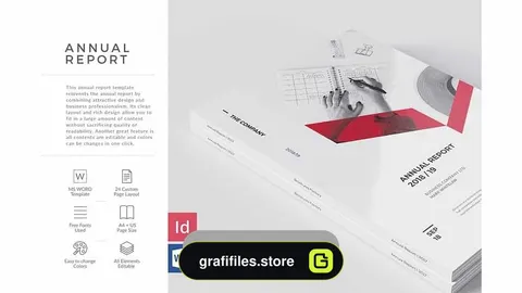 دانلود قالب آماده ایندیزاین گزارش سالیانه Sharp Annual Report