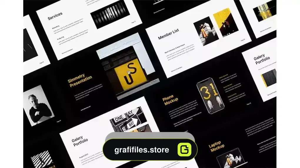 دانلود قالب پاورپوینت Simmetry – PowerPoint Template