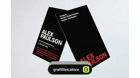 دانلود فایل لایه باز کارت ویزیت Simple Business Card Design 014
