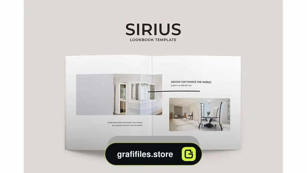 دانلود قالب ایندیزاین لوک بوک Sirius Lookbook Template