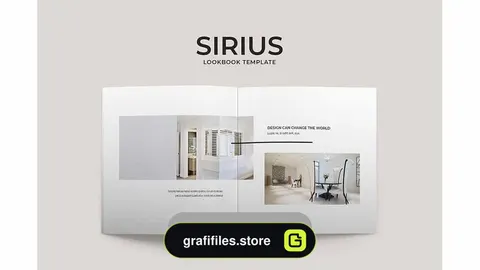 دانلود قالب ایندیزاین لوک بوک Sirius Lookbook Template