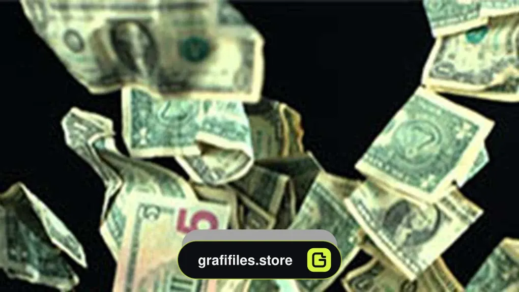 دانلود فوتیج حرکت آهسته ریختن پول Slow Motion Falling Money