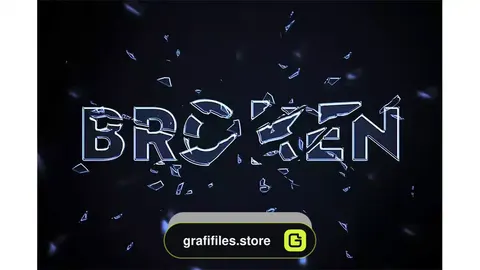دانلود افکت متن شیشه شکسته Smashed Glass Text Effect