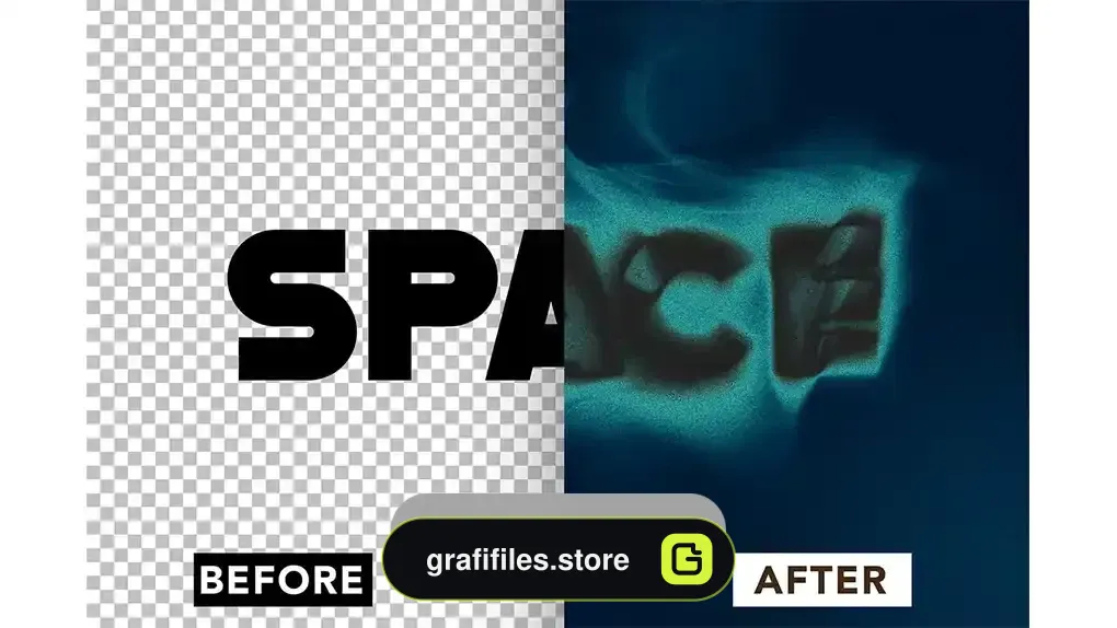 دانلود افکت متن دودی Smoky Text Effect