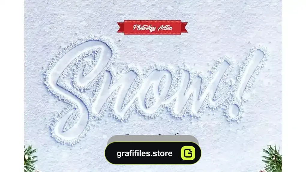 دانلود اکشن فتوشاپ ساخت نوشته روی برف Snow Lettering – Photoshop Action