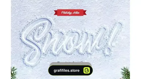 دانلود اکشن فتوشاپ ساخت نوشته روی برف Snow Lettering – Photoshop Action