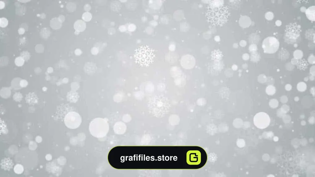 دانلود بک گراند موشن گرافیک پارتیکل برف Snow Particles White Background
