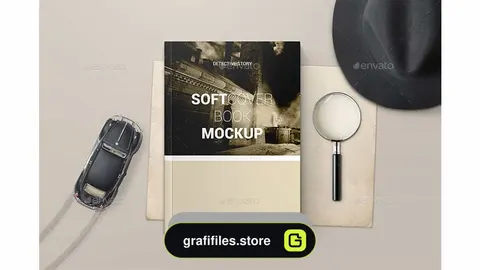 دانلود موکاپ کتاب Softcover Book Mockups