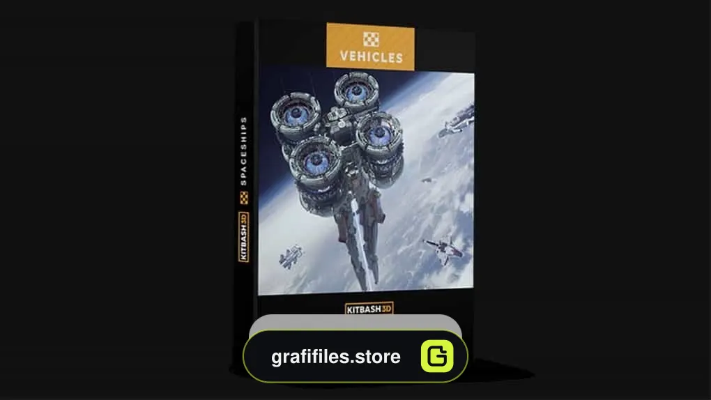 دانلود آبجکت فضاپیما Kitbash3D Spaceships