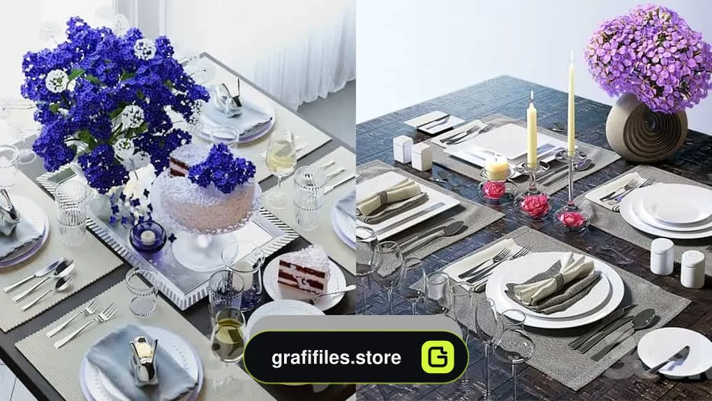 دانلود 60 مدل سه بعدی میز غذا از Pro 3DSky – مجموعه اول