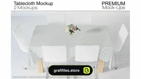 دانلود موکاپ رومیزی Tablecloth Mockup Set