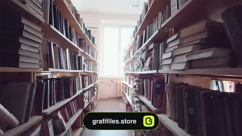 فوتیج کتابخانه The Library