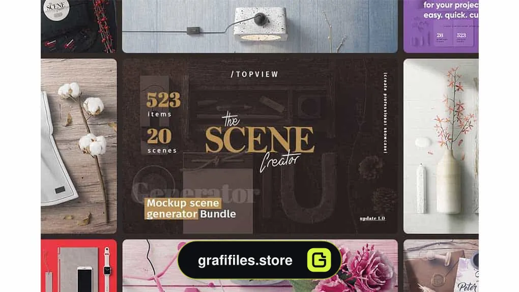 دانلود جعبه ابزار ساخت موکاپ The Scene Creator | Topview