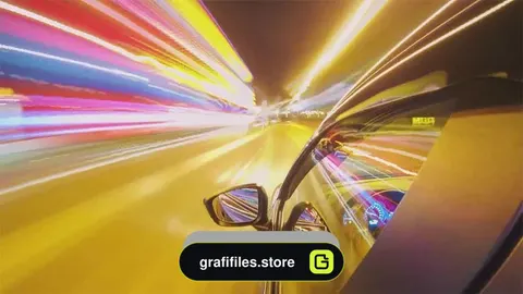 فوتیج تایم لپس رانندگی سریع ماشین Time-Lapse Of A Car Driving Fast