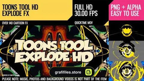 دانلود فوتیج افکت کارتونی Toons Tool HD Explode FX