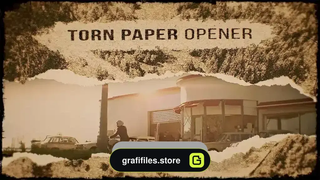 پروژه پریمیر وله با افکت پاره شدن کاغذ Torn Paper Opener