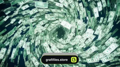 دانلود فوتیج اسکناس Tornado Of Money