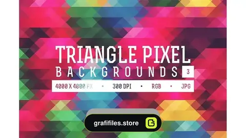 دانلود بک گراند پیکسلی سه گوش Triangle Pixel Backgrounds Pack 3