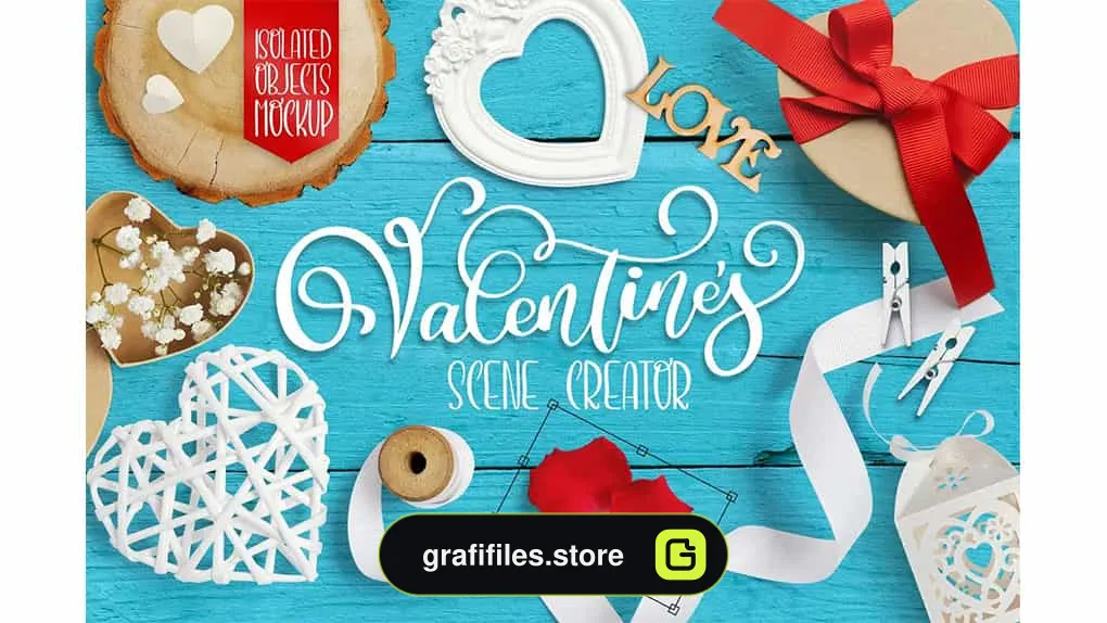 دانلود جعبه ابزار ساخت موکاپ ولنتاین Valentine Mockup scene creator