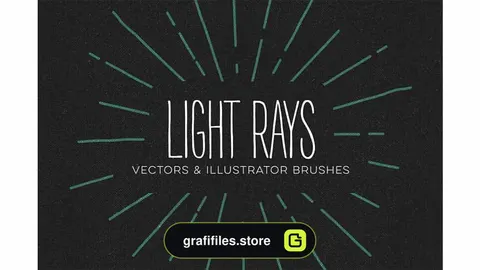 دانلود براش پرتوی نور برای ایلوستریتور Vector Light Ray Brushes