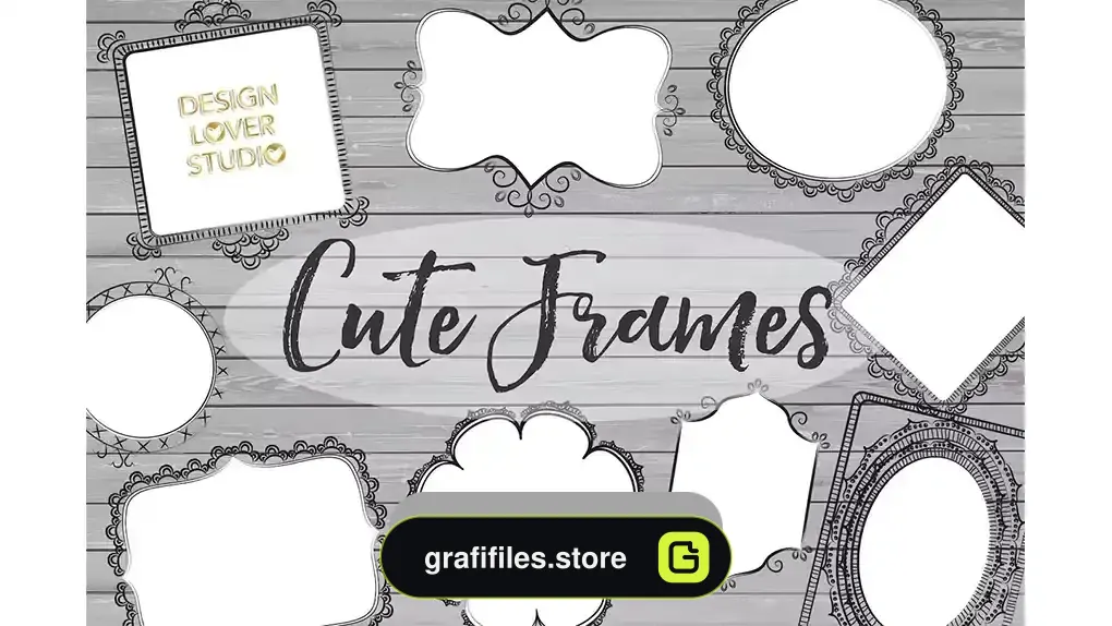 دانلود وکتور قاب روستیک Vector Rustic Cute Frames