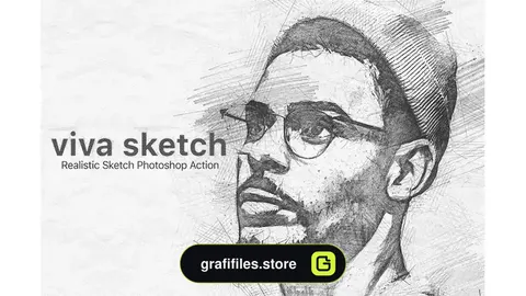دانلود اکشن فتوشاپ تبدیل عکس به طرح اسکچ Viva Sketch Photoshop Action