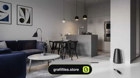دانلود صحنه آماده نمای داخلی به صورت واقعیت مجازی