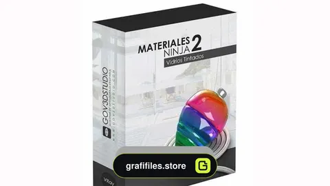 دانلود متریال شیشه رنگی Vray برای تری دی مکس