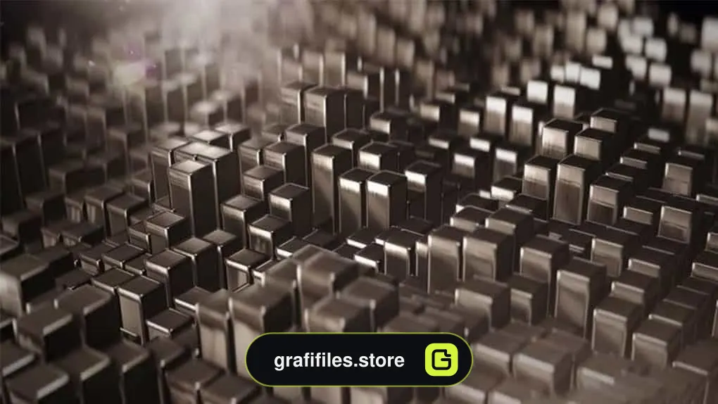 دانلود فوتیج موشن گرافیک Waves Of Metal Prisms