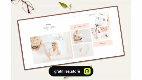 دانلود فایل لایه باز آلبوم عکس عروسی Wedding Album Template / AWD