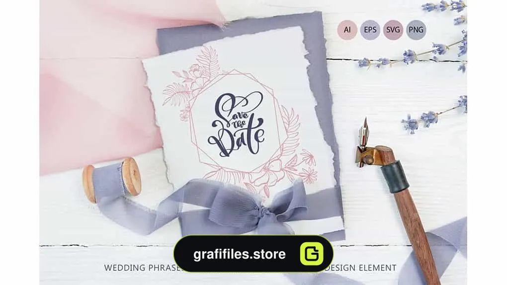 دانلود وکتور عروسی Wedding Vector Calligraphy
