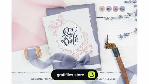 دانلود وکتور عروسی Wedding Vector Calligraphy