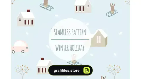 دانلود پترن تعطیلات زمستان Winter Holiday – Seamless Pattern