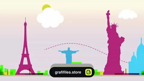 دانلود بک گراند موشن گرافیک تور جهانگردی World Travel Background