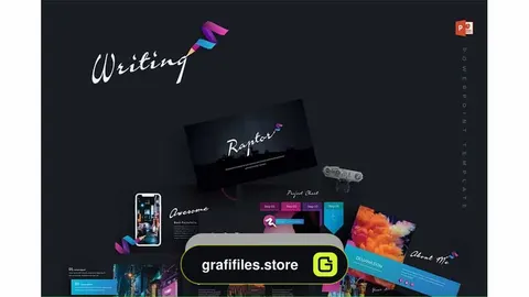 دانلود قالب پاورپوینت Writing – Powerpoint Template