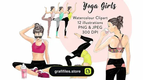 دانلود کلیپ آرت دختران در حال یوگا Yoga Girls