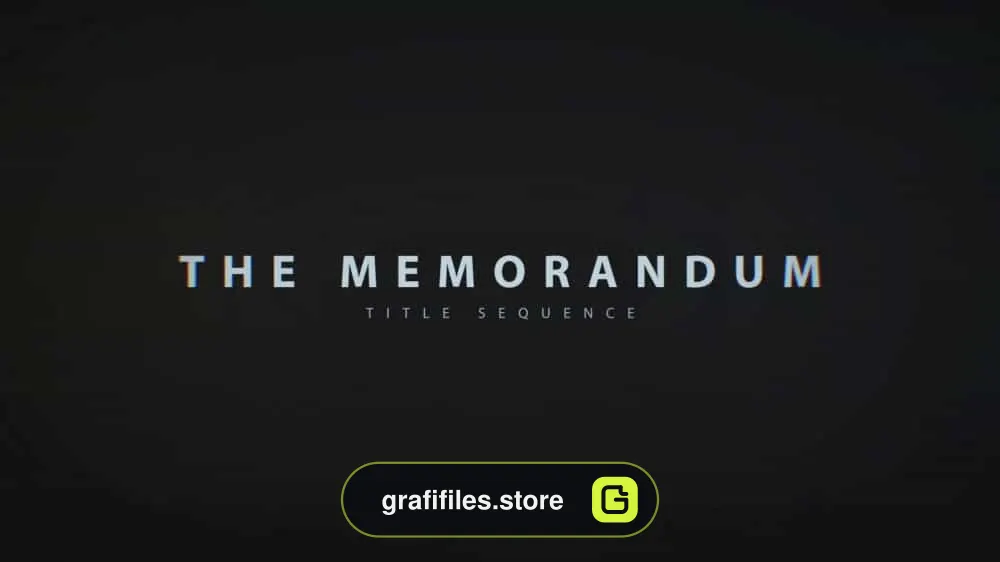 پروژه افترافکت تیتراژ فیلم The Memorandum